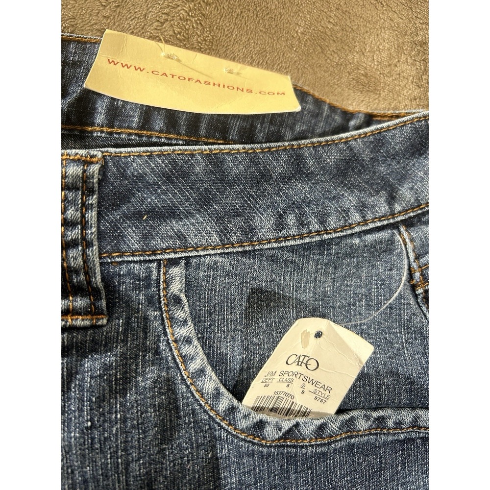 NWT Cato Contemporary Size 18 Lower Rise Denim Capris Flap Pocket Crop Jeans - Picture 5 of 11